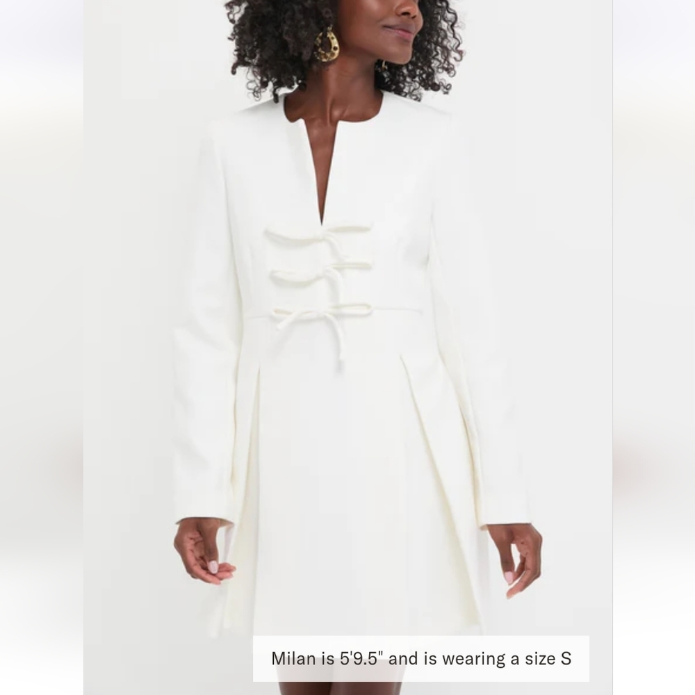 Tuckernuck White Mini Dress with Knot Front